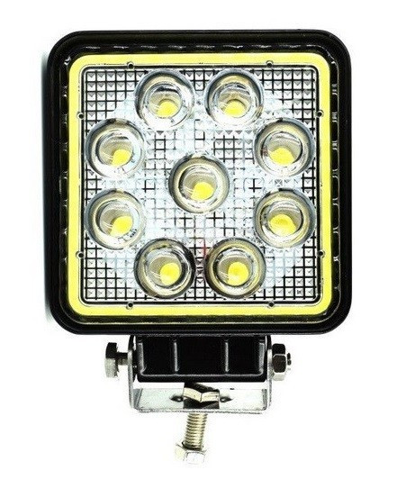 Proiector Led Auto Offroad Cu Angel Eyes 27W/12V-24V 1980 Lumeni Patrat Spot Beam 30 Grade 780146