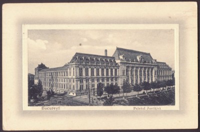 5212 - BUCURESTI, Justice Palace, Rama - old postcard, EMBOSSED - used - 1910 foto