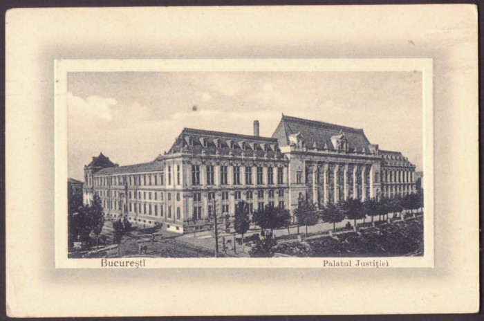 5212 - BUCURESTI, Justice Palace, Rama - old postcard, EMBOSSED - used - 1910