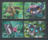Aitutaki 2008 Mi 778-81 - MNH, nestampilat - Fluturi, insecte, Fauna