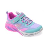 Pantofi sport SKECHERS albastri, COSMIC GLOW, din material textil