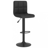 vidaXL Scaun de bar, negru, material textil