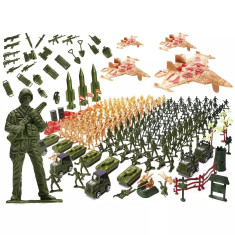 Set figurine, soldati, baza militara cu 307 elemente, Gonga? Verde foto