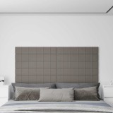 vidaXL Panouri de perete 12 buc. gri deschis 90x15 cm catifea 1,62 m&sup2;