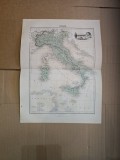 Harta Italia - Vuillemin, 1873 -