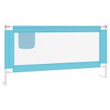 Cumpara ieftin Balustrada de protectie pat copii, albastru, 180x25 cm, textil
