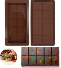 Tava silicon pentru ciocolata Dubai, rezistenta termic, 13x24.5 cm, 550COF