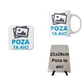 Cumpara ieftin Cadou pentru Profesori E i Diriginti , Cana cu Poza, Suport de Cana E i Tablou A4 din Aluminiu