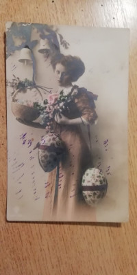 D11 A 72 - Felicitare de colectie circulata la Movila Miresei la 1911 foto