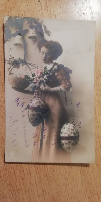 D11 A 72 - Felicitare de colectie circulata la Movila Miresei la 1911