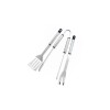 Set 3 ustensile gratar Mirpol, inox, cleste, spatula, furculita, 38 cm