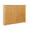 Dressing Minik din lemn masiv de pin/metal/MDF, maro, 140 x 184 x 35 cm