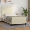 VidaXL Cadru de pat cu tăblie, crem, 80x200 cm, piele ecologică 3125417