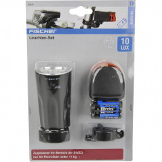 Set Lumini Fata/Spate Pentru Bicicleta Fischer 85329