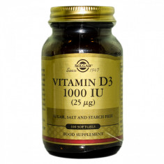 VITAMIN D3 1000 IU softgels 100cps SOLGAR