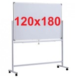 Tabla magnetica multifunctionala pe stand mobil 120x180 cm, 2 fete, Extra (7 ani garantie)
