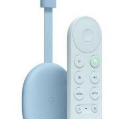 Media player Google Chromecast TV, 4K, HDMI, Bluetooth, Wi-Fi, Telecomanda (Albastru)