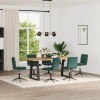VidaXL Scaune de bucătărie, 6 buc., verde &icirc;nchis, catifea 3315699