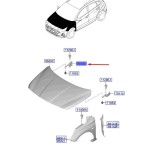 Balama capota Hyundai I20 (Bc), 02.2020-, montare dreapta, OE, 66920Q0000; 66920-Q0000