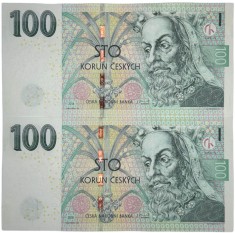 CEHIA 2 x 100 KORUN / COROANE 2018 [1] P- 25 Y , UNC , necirculata