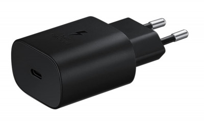 Incarcator retea SAMSUNG EP-TA800NBEGEU, 1xUSB-C, 25W, negru - RESIGILAT foto