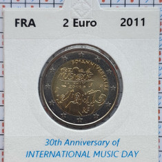 FRanta 2 euro 2011 UNC - Music Day - km 1789 - cartonas personalizat - D22501