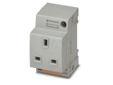 Conector mamă 13A, 3 pini, pentru șină DIN