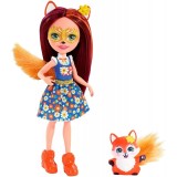 Papusa Enchantimals Felicity Fox &amp;amp; Flick, 3 ani+, Mattel