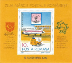 Romania, LP 1083/1983, Ziua marcii postale romanesti, colita dantelata, MNH foto