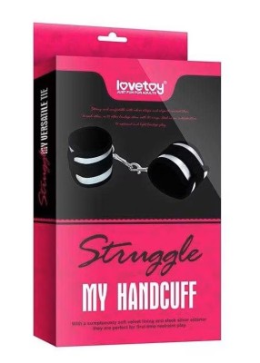 Set 2 catuse, Lovetoy, Struggle My Handcuff, argintii, reglabile foto