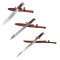 Set 3 cutite vanatoare, AK-47, teaca cadou