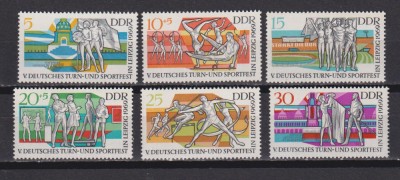 GERMANIA DEMOCRATA SPORT 1969 MI 1483-1488 MNH foto