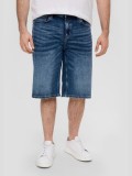 Cumpara ieftin Pantaloni scurti barbati big size de blugi Casby cu croiala Relaxed fit, Albastru, W40