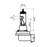 BEC FAR H11 12V 55W PGJ 19-2 WHITE SCT 44037