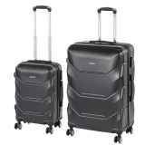TraveLux Max VI gurul&oacute;s bőr&ouml;nd szett fekete