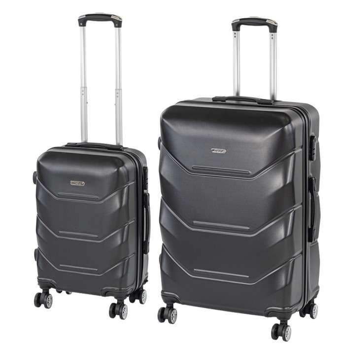 TraveLux Max VI gurul&oacute;s bőr&ouml;nd szett fekete