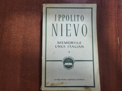 Memoriile unui italian vol.1 de Ippolito Nievo foto