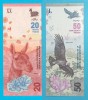 Set Argentina 20 &amp; 50 Pesos UNC 2017-18 P#361+P#363, Seria Animale, Bancnote Argentina Guanaco &amp; Condor