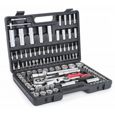 Set cheie soclu 108 elemente din oțel crom-vanadium, Powermat BEST109 foto