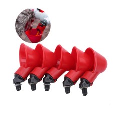 Set 5 adapatoare automate pentru gaini, Sunmostar, Plastic, Rosu