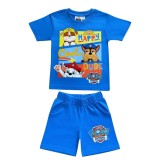 Compleu copii 2 piese maneca scurta 100 bumbac albastru Paw Patrol
