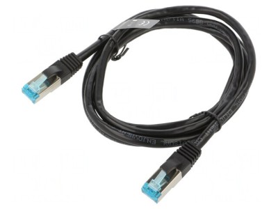 Patch Cord F/UTP Cat 5e Negru 1.5m Ecranat foto