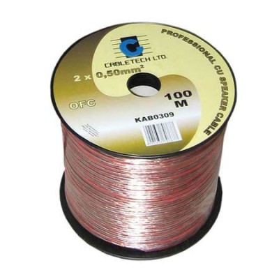 Cablu difuzor OFC cupru 2x2mm2 transparent CABLETECH KAB0324 foto