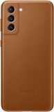 Galaxy S21 Plus; Leather Cover; Brown