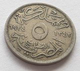299. Moneda Egipt 5 milliemes 1924, Africa