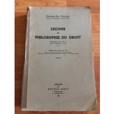 LECONS DE PHILOSOPHIE DU DROIT-GEORGES DEL VECCHIO