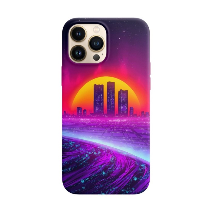 Husa compatibila cu Apple iPhone 13 Pro Max model Neon city,Silicon, Tpu, Viceversa