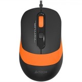 MOUSE A4tech, &quot;FM10&quot;, PC sau NB, cu fir, USB, optic, 1600 dpi, butoane/scroll 4/1, , negru / portocaliu, &quot;FM10 Orange&quot; (timbru verde 0.18 lei)