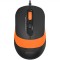 MOUSE A4tech, &quot;FM10&quot;, PC sau NB, cu fir, USB, optic, 1600 dpi, butoane/scroll 4/1, , negru / portocaliu, &quot;FM10 Orange&quot; (timbru verde 0.18 lei)