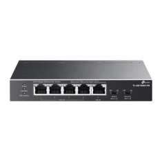 SWITCH PoE TP-LINK, 5 porturi Gigabit (1-Port PoE++ in si 4 PoE+ out), IEEE 802.3at/af, buget PoE 66W maxim, carcasa metalica &amp;quot;TL-SG1005P-PD&amp;quot; (timbru foto